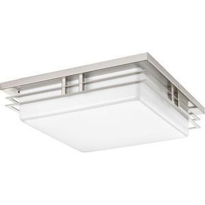 Progress Lighting 2-Light 14" LED Flush Mount, Helm Collection, Indoor, P3448-0930K9, Brushed Nickel
