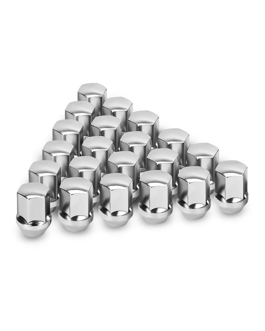 M14x1.5 OEM Lug Nuts for Ram 1500 Jeep Wrangler JL & Grand Cherokee Dodge Charger Chevy Impala Stock Wheels, Set of 20 14mmx1.5 Chrome One-Piece Design Factory Wheel Lug Nut Replace Part No 611-330