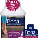 Bona Hardwood Floor Cleaner Bottle for use with Swiffer WETJET Spray Mop, makes 64 Fl Oz - Includes Filled Bottle + Concentrate Refill for Wood Floor Cleaning (32 Fl Oz (Pack of 1))