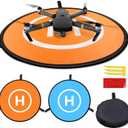 MMOBIEL Landing Pad Waterproof 75cm Orange/ Blue Double-Sided Landing Pad for DJI Mavic Mini 2 / Zoom/ Air Fly 2 / Phantom/ FPV/ Inspire