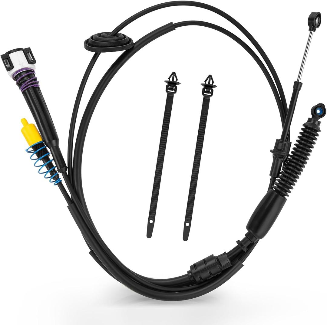 Gear Shifter Cable 12477640 Fit for Chevy Silverado GMC Sierra 1500 2500 3500 Classic 1999-2007, Automatic Transmission Gearshift Control Cable 2 PCS