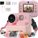 Mafiti Kids Camera Instant Print, 48MP Digital Camera Selfie 1080P Video with 32G TF Card, Toys Gifts for Girls Boys Aged 3-12 for Christmas/Birthday/Holiday (Pink)