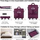 Hanke Expandable Large Suitcase 4 Wheels Lightweight Collapsible,Foldable Suitcases &Travel Bags Hand Luggage Extend 20/24/28 inch Suitcases Duffel Bag Without Telescopic Handle for Men & Women