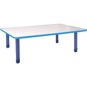 INNOVART 48” X 30” Dry Erase Rectangle Activity Table, Adjustable Height (15"-24") Magnetic Whiteboard Table with Ball Glides, Ideal for Writing & Drawing, Daycares, Preschools, Classroom, Home