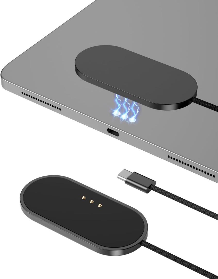 Magnetic Wireless Charger for iPad Pro 11 (2024/2025 M4) ONLY, 45W Fast Charging Smart Connector Charger, Aluminum Alloy Wireless Charging Pad