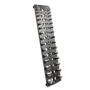 51-in-1 Bolt Size Finder & Thread Checker, 32 Metric & 32 SAE Nut and Bolt Thread Gauge with 19 Drill Bit Checker, CNC-Machined Aluminum Screw Size Chart, Go/No-Go ANSI Standard, Non-Slip Base