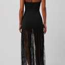 Lulus Women's Lucille Strapless Lace Maxi Dress