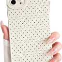 NITITOP Compatible with iPhone 11 Pro Case Cute Aesthetic Little Polka Dots Pattern Design for Women Men Girls Soft TPU Shockproof Stylish Full Camera Protective Phone Cover - White BlackAmazon's Choice