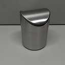 LOVEINUSA Mini Trash Can with Lid, 1.5L Small Garbage Bin Brushed Stainless Steel Desk Trash Can for Bathroom, Office, Kitchen, Coffee Table, and Countertop Use