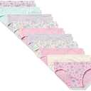 Hanes Girls and Toddler Underwear, Cotton Knit Tagless Brief, Hipster, and Bikini Panties, Multipack 4-5T