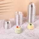 Patelai 150 Pcs Clear Plastic Mini Cupcake Container, Mini Cupcake Box Muffin Dome Muffin Single Container Box for Wedding Birthday Cheese Pastry Dessert Cake (Clear)