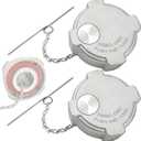 2 Pack 3" Female 1/4 Turn Fuel Tank Cap, Compatible with Freightliner Century 112, Cascadia 125, Columbia 112 120, Aluminum Truck Gas Cap, Replace 03-37017-000 03-37017-002 600149 572.1018