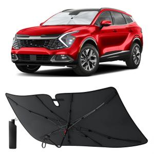 EcoNour Windshield Sunshade & Window Tint for Kia Sportage 2023 2024 2025 2026 | Front Windshield Sun Shade UV Heat Blocker | Foldable Car Sun Visor Protector Interior Cooling Accessories