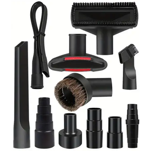 1.25 Inch Vacuum Brush Attachment Kit Compatible with All Vacuums Using 1-1/4'' Accessories - 1.25 Inch Shop Vac Accessories: Horse Hair Dust Brush, Vacuum Extension Wand and More (7 Pack)