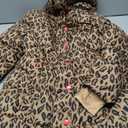 Amazon Essentials Girls and Toddlers' Long Heavyweight Hooded Puffer Jacket, Camel Cheetah Print Medium 