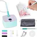 Zellina Diamond Art Painting Pen Kit for Adults, Vacuum Diamond Art Painting Pen with Storage Tray, Accessories Tool for Setting AB Stones Without Wax, Quiet and Long-Lasting(Green)