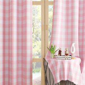 UPOPO Buffalo Check Window Curtains 63 inches Long Living Room Bedroom Cotton Plaid Gingham Farmhouse Rustic Decor Curtains 2 Panels Rod Pocket Kitchen Basement Curtain Panels Pink White 52"x63"