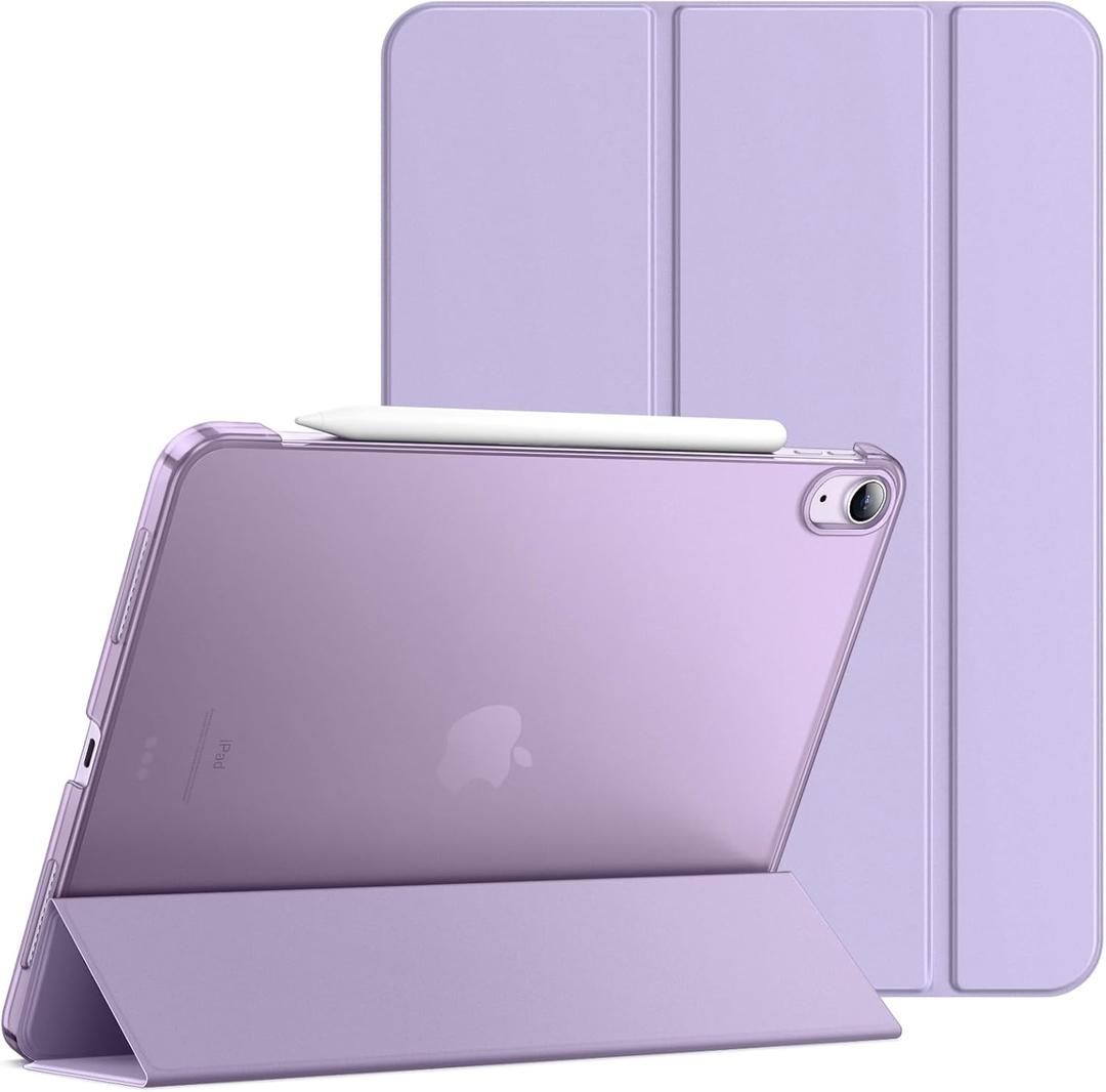 JETech Case for iPad Air 11-Inch M3/M2 (2025/2024), iPad Air 5/4 (2022/2020 5th/4th Generation 10.9-Inch), Slim Stand Hard Back Shell Cover with Auto Wake/Sleep (Light Purple)