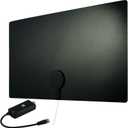 GE Ultra Edge Indoor TV Antenna, 50 Mile Range, Home Decor, Digital, HDTV Antenna, Smart TV Compatible, 4K 1080P VHF UHF, 6ft Coaxial Cable, Amplifier, Signal Booster, 33678