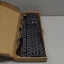 K968 Retro Typewriter Mechanical Gaming Keyboard - RGB Backlit Wired with Blue Switches, Media Control Knob for PC