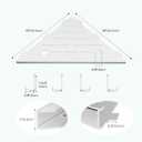 10 Shower Corner Shelf, Stainless Steel Shower Shelves with Razor Hole for Bathroom, Grout in Corner Shelf with Hooks for Tiled Wall 2 Pack, Polished