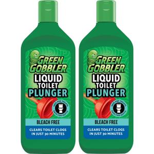 Green Gobbler Liquid Toilet Plunger | Clog Remover | Safe for Toilets and Septic | 2 Pack