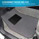 4 x BDK Premium Medium Gray Carpet Floor Mats for Cars - Universal Fit Interior 4-Piece Car Mats Full Set with Vinyl Heel Pad Protector - Cute Car Accessories Interior Floor Covers for SUVs & Trucks