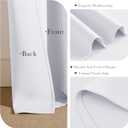 PONY DANCE Room Darkening Curtains for Small Winow Lower Portion Decor Energy Saving Drapes for Kitchen Bedroom Bathroom Downstairs Window RV Curtains, W 34 x L 36, Pure White, 2 Panels