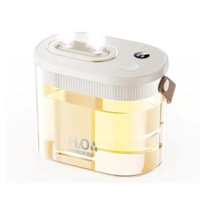 DIGIX Rechargeable Portable Humidifier-Smart Display,Night Light,Easy Clean,1.4L Small Humidifiers for Bedroom Baby, Personal Mini Humidifier for Travel Home Plants,3 Mist Modes, Auto Shut-Off (White)