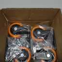 3 Inch Caster Wheels, Casters Set of 4 Heavy Duty, Orange Polyurethane (PU) Casters, Industrial Swivel Top Plate Castor Wheels for Workbench/Furniture/Cart (Pack of 4)