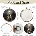 10" Christmas Vintage Round Wall Decor,Retro Framed Art,Christmas tree starlight Canvas Wall Art,Applies To Bedroom Living Room Increase the festive atmosphere Or As A Gift - A21