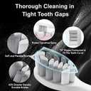 Diamond Style - Electric Toothbrush, 10 Brush Heads & Travel Case, 42,000 VPM Electric Motor & Wireless Charging, 15 Modes with Smart Timer, Ultra Whitening Toothbrush for Adults and Kids