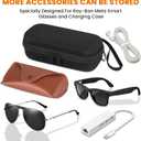 Hard Carrying Case Compatible with Ray-ban Meta Smart Glasses and Accessories,Grey, Meta Glasses Accessories for Travel and Home Storage, Suitable for Both Men and Women