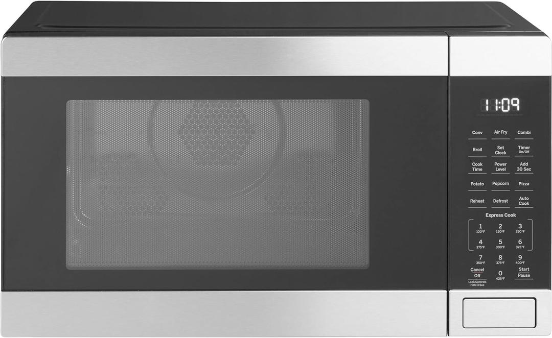GE JES1109RRSS 1.0 Cu. Ft. Capacity Countertop Convection Microwave Oven with Air Fry, Stainless Steel
