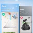 Thereye Cat Litter Bags, 60 Counts Drawstring Replaceable Litter Box Liners for SC06/SC07/SC08 Automatic Cat Litter Box, Thick Heavy-Duty, Large-Capacity, 26"x 11.8"