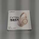 LORELEI B-C6 Wireless Over Ear Headphones, 50H Playtime Foldable Lightweight Bluetooth Headsets, Deep Bass, Built-in Microphone, Memory Foam Earmuff, for Travel, Home Office (Beige White)