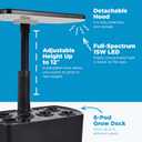 AeroGarden Harvest Lite in Black, Soil-Free Indoor Hydroponic Garden with LED Grow Light for Year-Round Gardening of up to 6 Herbs and Vegetables