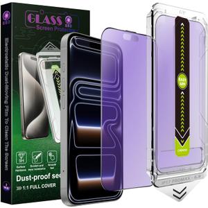 2-Pack Anti Blue Light Blocking Matte Screen Protector for iPhone 17 Pro Max (6.9-Inch),Anti-Glare,9H Tempered Glass,Full Coverage,Anti-Fingerprint,Auto Dust Removal,Bubble-Free