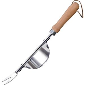 GREBSTK Garden Manual Weeding Tools Stainless Steel Beech Handle Shovel for Weeding, Cultivating, Transplanting, Digging (13.5" Weeding Puller)