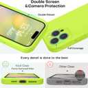 Vooii Compatible with iPhone 16 Pro Case, Liquid Silicone Upgrade [Camera Protection] [Soft Anti-Scratch Microfiber Lining] Shockproof Phone Case for iPhone 16 Pro 6.3 inch - Fluorescent Green