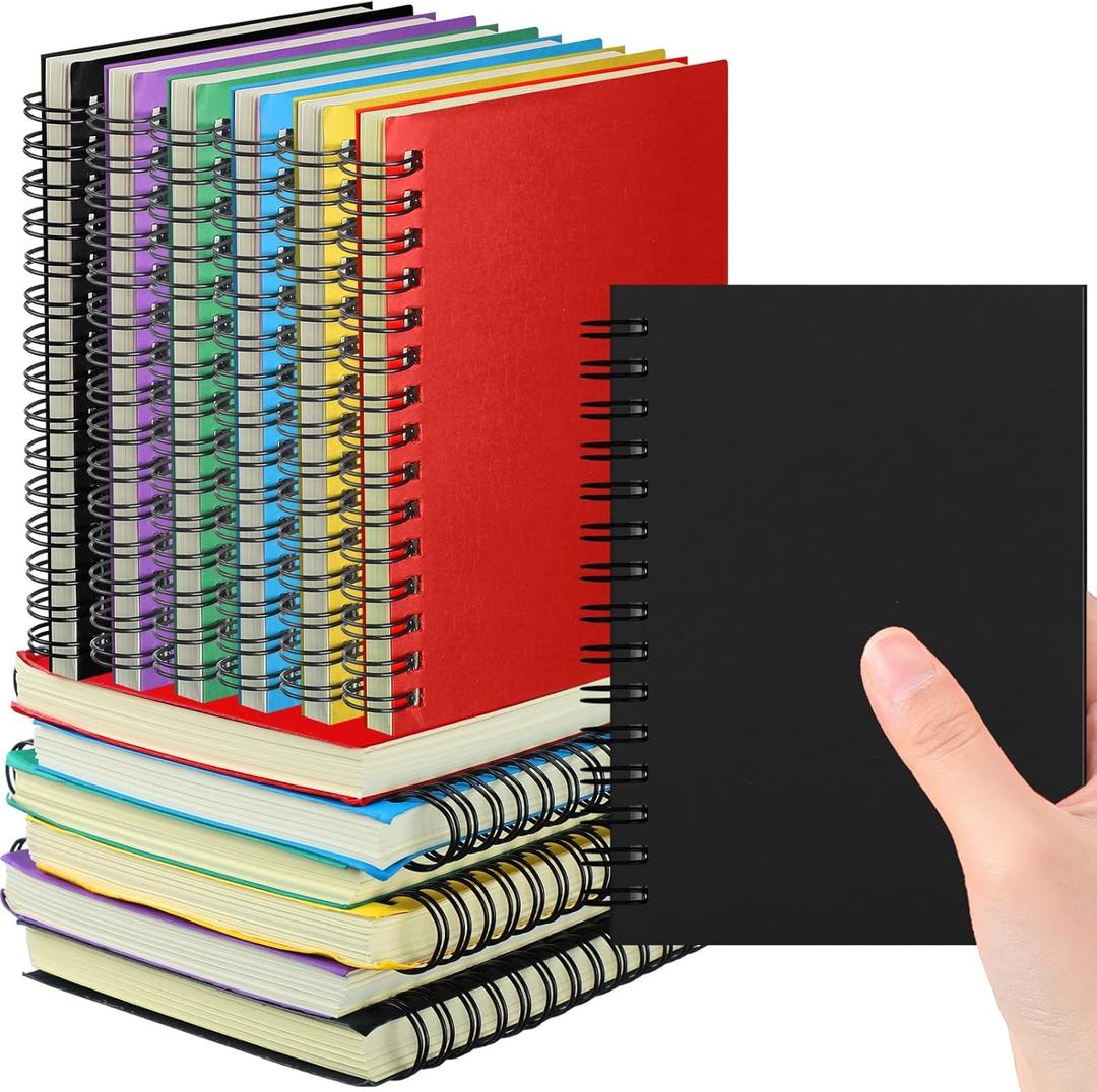 Qilery 18 Pack Small Notebooks A6 Spiral Notepads Little Writing Journals Bulk 4 x 6 Inch Ruled Notebook 100 Sheets Mini Memo Pads for Travel Office School Supplies (Bright Color)