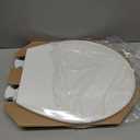 Bemis 500EC Durable Wood Toilet Seat with Easy Clean Hinges, Made in USA, Round, White
