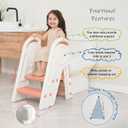 Pink 3 Step Stool for Toddlers, Tall Kids Toddler Stool for Bathroom Sink