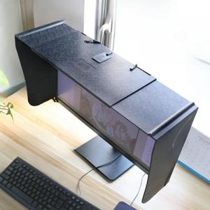 1727 Inch Foldable Adjustable Monitor Hood | Privacy Sunshade (Fits 16.1527.95in W/4171cm, 14.17in H/36cm) | Not for Curved Monitors