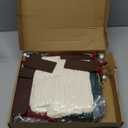 Christmas Stockings, 18 Inches Christmas Stocking with Name Tags Cable Knitted Stocking Decorations for Holiday Party Decor (2pcs Burgundy + 2pcs Green + 2pcs Ivory)