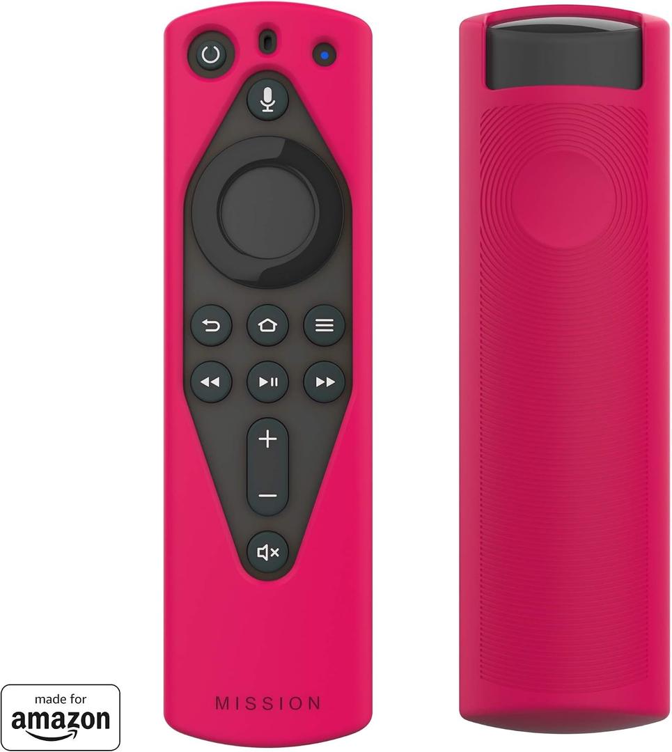4 x Mission Remote Case for The All-New Fire TV Voice Remote (2018 Version for Fire TV Stick 4K and Fire TV Cube) (Magic Magenta)