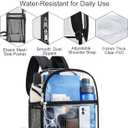 Oraben Clear Backpack Stadium Approved, Clear Bag 12 x 6 x 11 in, Small Transparent Backpack for Concerts, Sports Events, Festivals, Waterproof, Adjustable Straps, Women Men