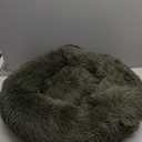 Calming Donut Dogs Beds for Small Dogs Washable, 23inch Plush Round Pet Bed for Cozy Sleep, Fluffy Faux Fur Large Cat Bed, Fits up to 25 lbs Pets, Army Green