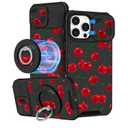 Buleens for iPhone 16 Pro Max Case 6.9 Inch - with Ring Stand & Camera Cover Aesthetic Cute Designed for Women Girls Girly Pretty Kawaii Cherry Phone Case for iPhone 16 Pro Max Compatible with Magsafe