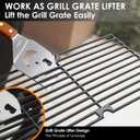 STEVEN-BULL S Heavy Duty BBQ Grill Tongs and Spatula for Outdoor Grill, 17 Long 5-in-1 Grill Spatula Comes with an 16 Long Locking Kitch Tongs, Best BBQ Gifts for Barbecue Grilling Master